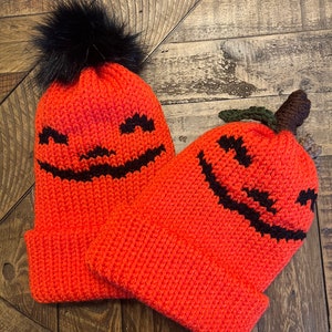 Pumpkin Beanie Hat Pattern - Circular Knitting Machine Pattern, Digital Pattern, Knitting Machine Pattern, Addi and Sentro knitting machine