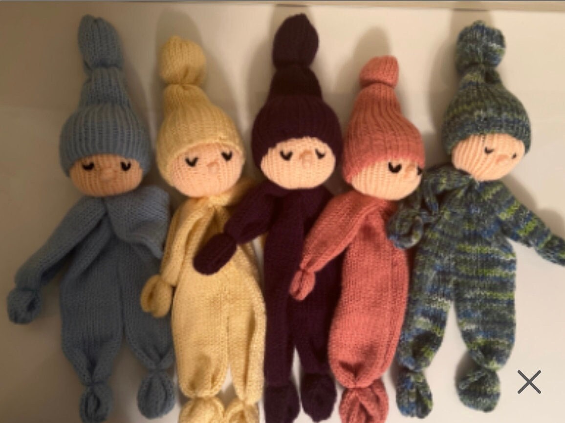 Homemade Knit Baby Doll Lovey Baby Shower Gift Babys First Etsy