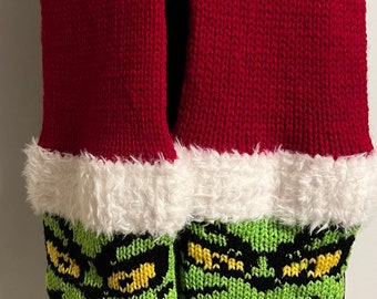Festive Face Knit Scarf Pattern for Addi 46 Pin and Sentro 48 Pin Knitting Machines - Knitting machine pattern/ Circulr knitting machine PDF