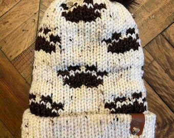Playful Dog Paw Print Knit Hat Pattern for Circular Knitting Machine - Digital Download, Knitting Machine Pattern, Addi Knitting machine