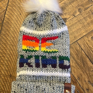 BE KIND Hat Pattern for Addi King 46 Pin circular knitting machine. Digital Pattern, Knitting Machine Pattern, Circular knitting machine