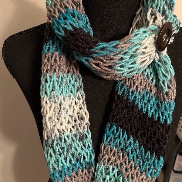 Handcrafted/ Open Knit / Drop Stitch Infinity Scarf - Cozy and Stylish Winter Accessory