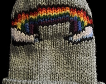 Rainbow Knit Hat Pattern, Addi and Sentro Machine (Digital Pattern)