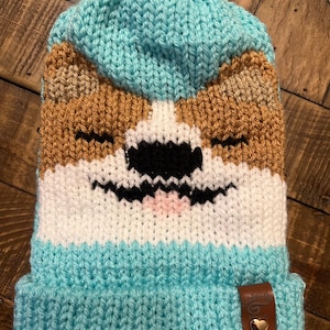 Corgi Cuteness: Digital Pattern for Circular Knitting Machine, 46 Pin & 48 Pin machines, Knitting Machine Pattern, Circular knitting machine