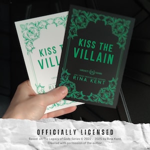Offiziell lizenzierter A6 Print KISS THE VILLAIN, Rina Kent, The Villain Series, The Legacy of Gods, Gareth Carson, Little Monster