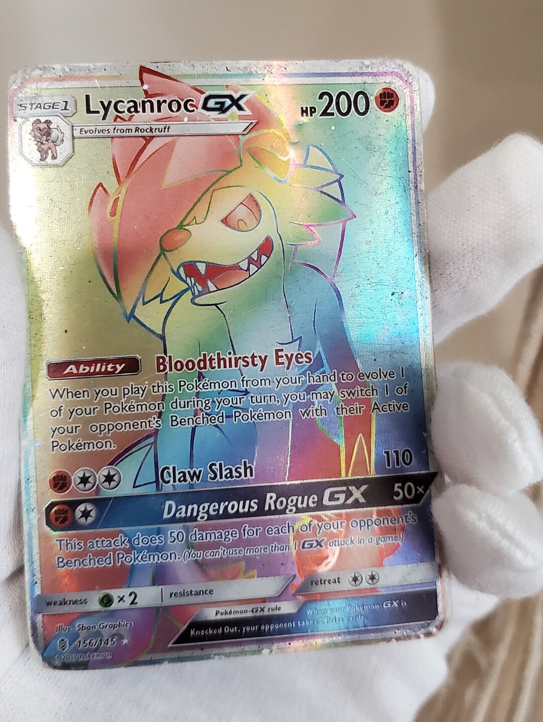 RAINBOW RARE Lycanroc see Desc Etsy