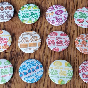 Assorted DUM DUM buttons