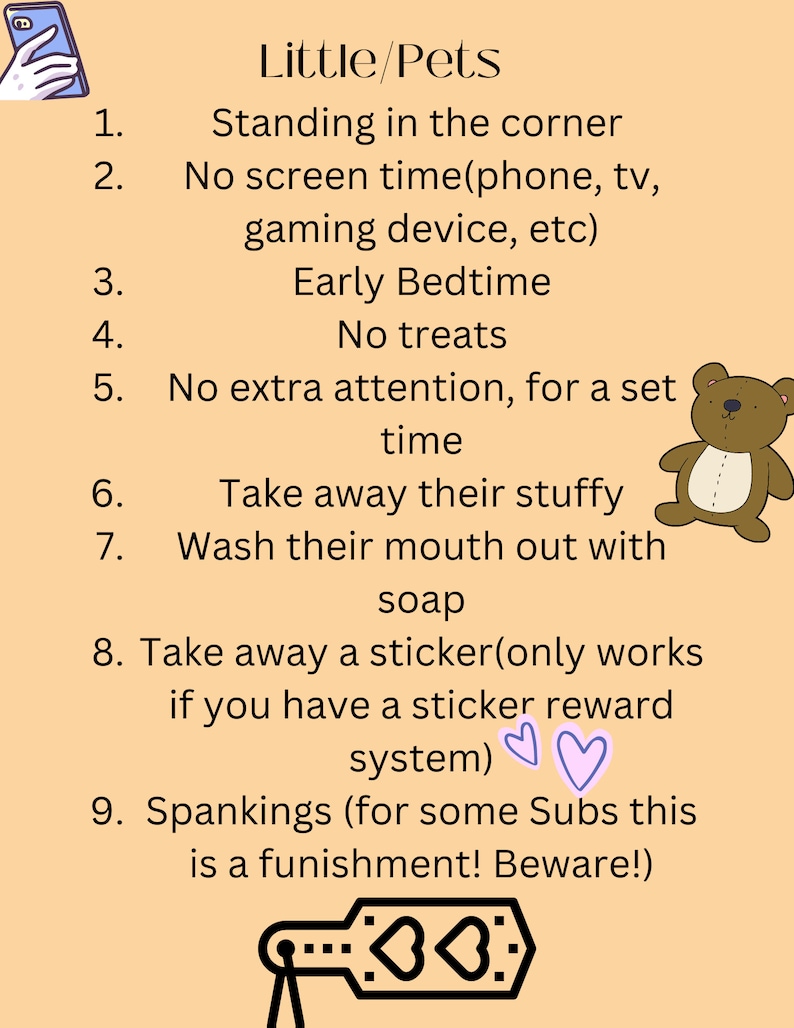 Punishment Ideas for All Kinds Etsy