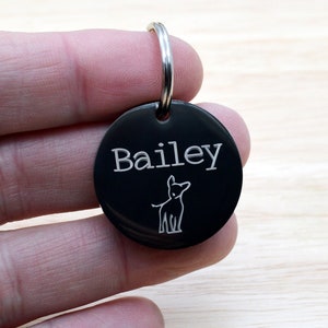 Dog name tag | Customized Pet ID | Personalized Dog Tag | Pet ID Custom | Engraved Pet ID | Dog Tag for Dogs | Id for dogs | dog tag black