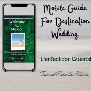 Mobile Wedding and Resort Guide for Destination Wedding Guests - Customizable on Canva