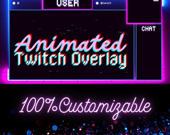 Superposición animada personalizada para Twitch: paquete de transmisión personalizado: diseño exclusivo para Twitch para tu canal