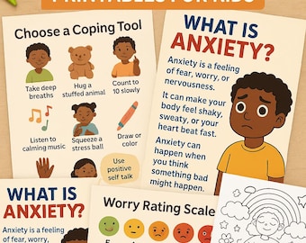 Kit de herramientas para la ansiedad de regreso a clases / Actividades SEL para niños (imprimibles)