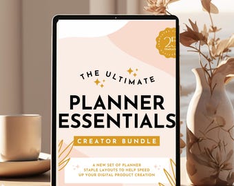 Planificador digital minimalista: diario, semanal y mensual (descarga digital)