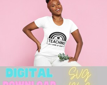 Diseño SVG de Acción de Gracias de otoño para maestros (descarga digital)