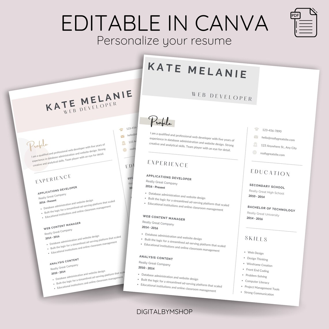 CV Template Editable Resume Template - Il 1140xN.4375968294 1hb8 