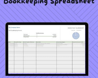 Bookkeeping Spreadsheet