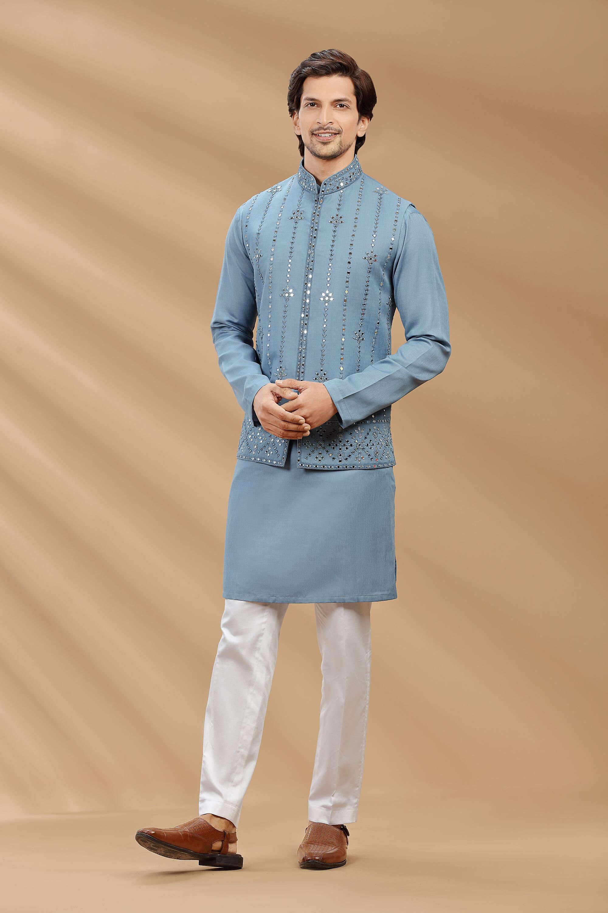 Denim Kurta Pajama Etsy