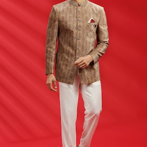 Multi Colour Soft Velvet stof Jodhpuri voor Mens, Nehru Jas, Modi Jas, Designer Jodhpuri Jas