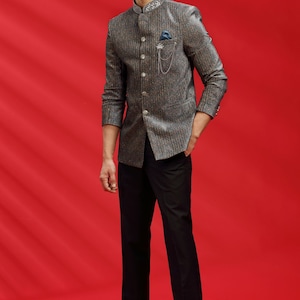 Multi Colour Soft Velvet stof Jodhpuri voor Mens, Nehru Jas, Modi Jas, Designer Jodhpuri Jas