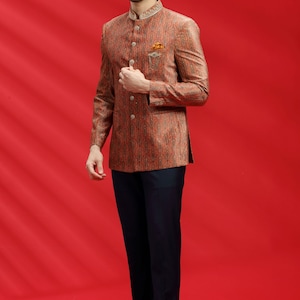 Multi Colour Soft Velvet stof Jodhpuri voor Mens, Nehru Jas, Modi Jas, Designer Jodhpuri Jas
