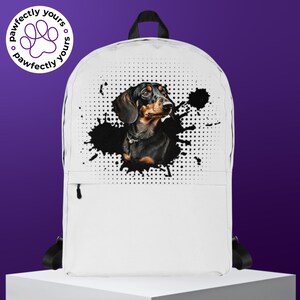 Dachshund print clearance backpack