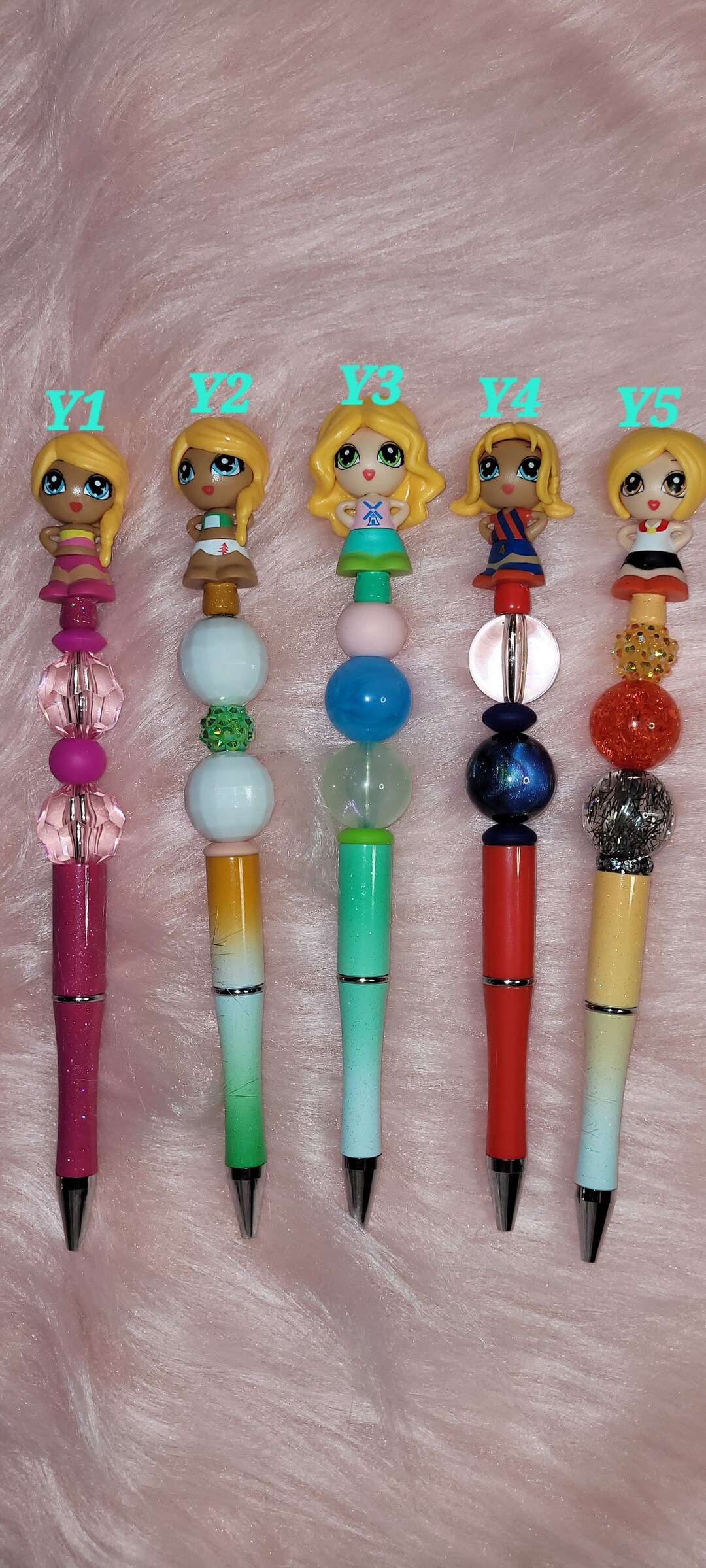Giftems Doll Pens Character Pens Fun Pens Refillable Ink - Etsy