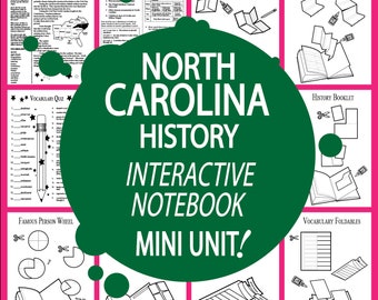 NORTH CAROLINA Geschichte + Audio - Alle Studieninhalte des Bundesstaates North Carolina inklusive - North Carolina Social Studies - ideal für die Homeschool