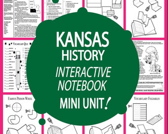 KANSAS Geschichte + Audio - Alle Inhalte der Kansas State Studie enthalten - Kansas Social Studies - Ideal für Homeschool-Klassenzimmer