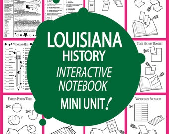 LOUISIANA Geschichte + Audio - Alle Studieninhalte des Bundesstaates Louisiana enthalten - Louisiana Social Studies - Ideal für Homeschool-Klassenzimmer