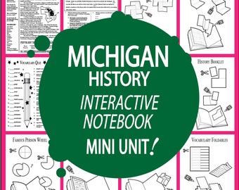 MICHIGAN Geschichte + Audio - Alle Studieninhalte des US-Sichenstaates inklusive - Giban Green Green Greenes - Ideal für Homeschool-Klassenzimmer