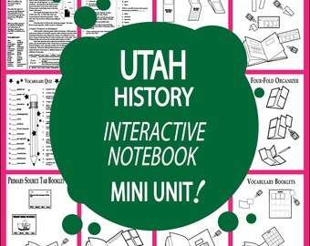UTAH Geschichte + Audio - Alle Studieninhalte des Bundesstaates Utah enthalten - Utah Social Studies - Ideal für Homeschool Klassenzimmer