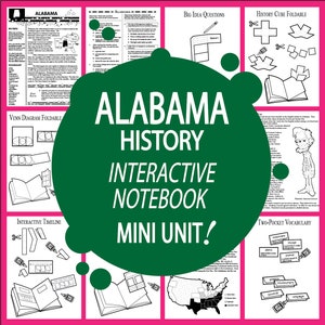 ALABAMA History – All Alabama State Study Content Included – Alabama Social Studies – Great For Homeschool Classrooms