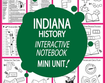 INDIANA Geschichte + Audio - Alle Studieninhalte des Bundesstaates Indiana enthalten - Indiana Social Studies - Ideal für Homeschool-Klassenzimmer