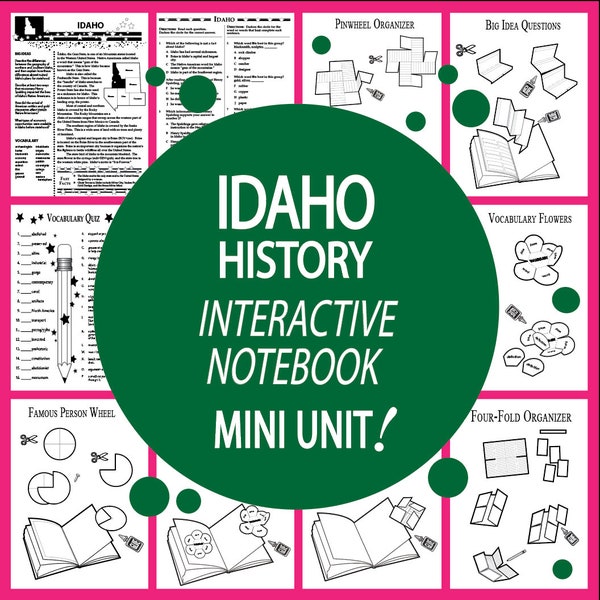 IDAHO History + AUDIO – All Idaho State Study Content Included – Idaho Social Studies – Great For Homeschool Classrooms