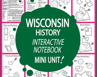 WISCONSIN Geschichte + Audio - Alle Studieninhalte des Bundesstaates Wisconsin enthalten - Wisconsin Social Studies - Ideal für Homeschool Klassenzimmer