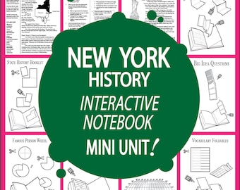 NEW YORK Geschichte + Audio - Alle Studieninhalte des Bundesstaates New York enthalten - New York Social Studies - Ideal für Homeschool-Klassenzimmer