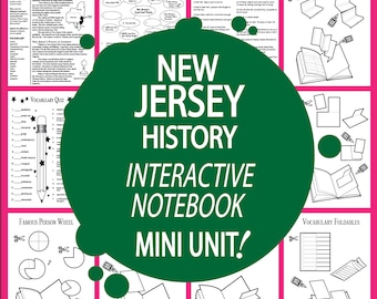 NEW JERSEY Geschichte + Audio - Alle Studieninhalte des Bundesstaates New Jersey enthalten - New Jersey Social Studies - ideal für Homeschool-Klassenzimmer