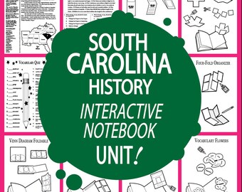 SOUTH CAROLINA Geschichte + Audio - Alle Studieninhalte des Bundesstaates South Carolina enthalten - South Carolina Social Studies - ideal für die Hausschule