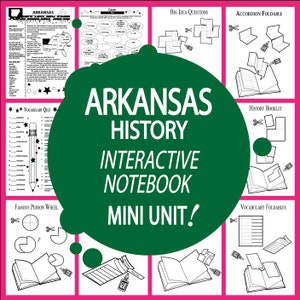ARKANSAS History – All Arkansas State Study Content Included – Arkansas Social Studies – Great For Homeschool Classrooms