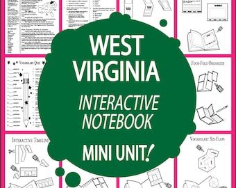 WEST VIRGINIA Geschichte + Audio - Alle Studieninhalte des Bundesstaates West Virginia enthalten - West Virginia Social Studies - ideal für Homeschool-Klassenzimmer