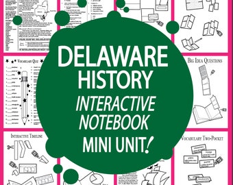 DELAWARE Geschichte + Audio - Alle Delaware State Studie Inhalt enthalten - Delaware Social Studies - ideal für Homeschool Klassenzimmer