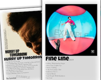 Custom Album Cover Physical Mini Poster | 4x6 Glossy Music Print | Aesthetic Album Artwork