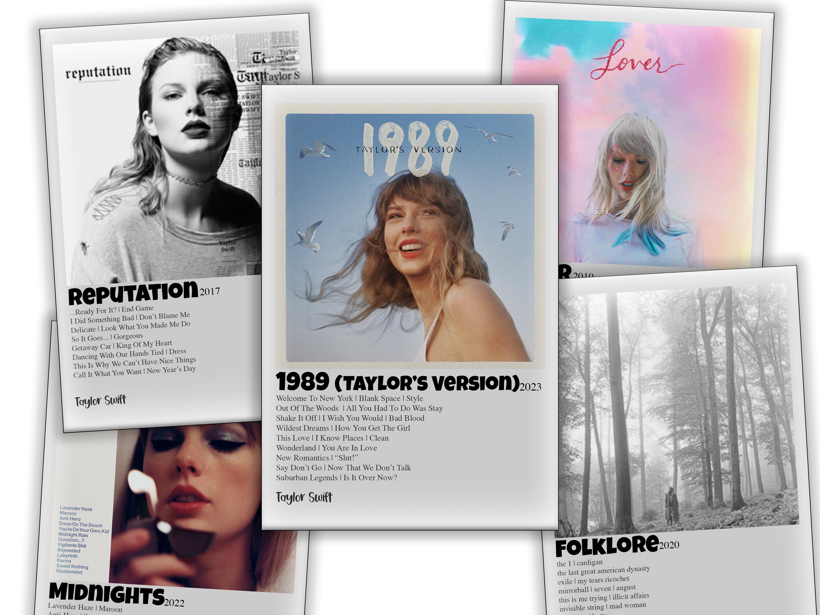 Taylor Swift Album Mini Posters INCLUDING Taylor's Versions 4x6 Mini ...