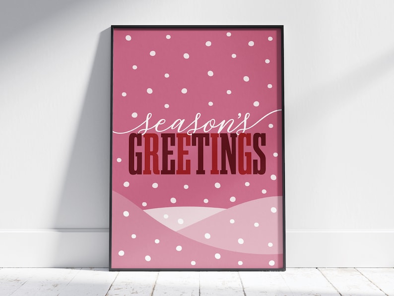 Printable Christmas Wall Art Set Christmas Home Decor Season's