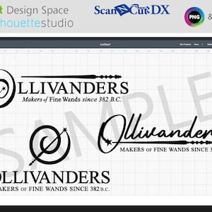 Archivo de corte SVG de varitas de Ollivanders / Silueta de Cricut