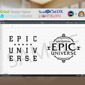 Archivo de corte SVG del Universo Épico de Universal / Cricut Silhouette Lightburn