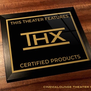 8&quot; x 10&quot; Framed Home Theater Cinema Sign - Ready To Hang & Tabletop Option - Free Shipping - THX Certified Products