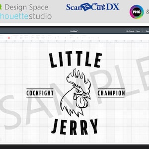 Little Jerry Rooster Champion SVG Plotterdatei | Cricut Silhouette