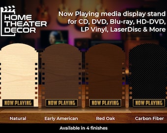 Now Playing Display Stand (Table Top) for LP Vinyl, LaserDisc, Blu-Ray, DVD, CD, Video Games - Free Shipping