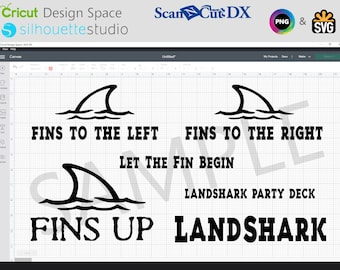 Landhai Flossen oben links rechts SVG Schnittdatei | Cricut Silhouette